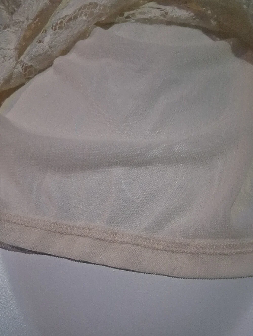 Anthropologie Cream Lace High-Neck Blouse with Shoulder Buttons